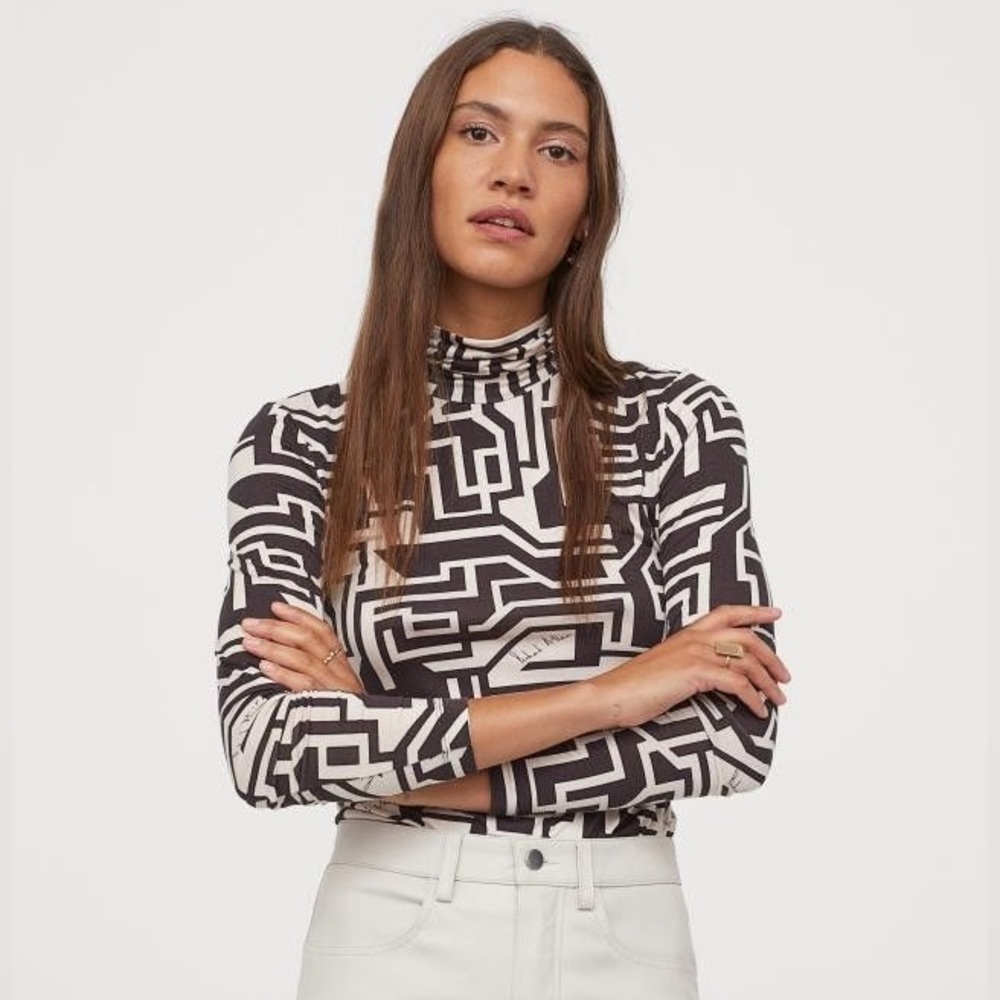 Richard Allen X H&M Women’s Patterned Modal Turtleneck